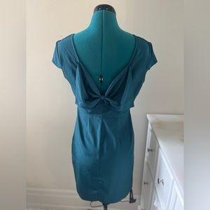 Flat Black by Pegleg NYC Dress with Cute Bow in the Back (Green, US 4)